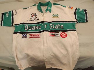 Vintage Nascar Quaker State Racing Pit Crew Shirt Race Rare Large
