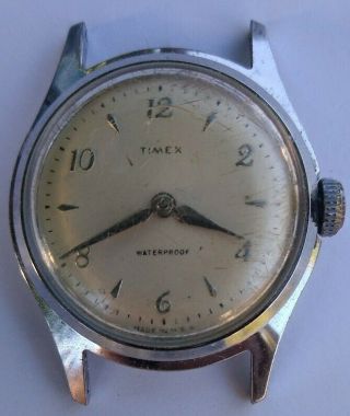 Rare Vintage Timex Mens Watch Great Britain Made In Usa 5a5g Parts/repair