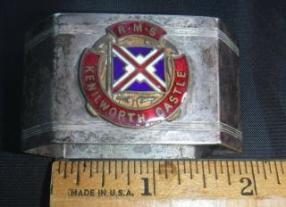 Rare Union Castle Line Royal Mail Steamer R.  M.  S.  Kenilworth Castle Napkin Ring