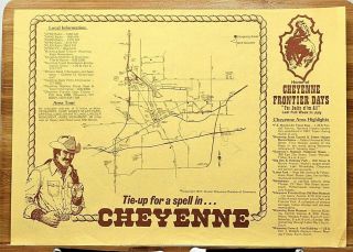 Rare 1960s Cheyenne Frontier Days Rodeo Cheyenne Wy Daddy Of 