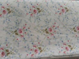 Euc Vintage Ralph Lauren Spring Shabby Chic Floral King Size Cotton Flat Sheet
