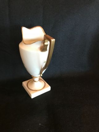 Antique American Belleek CAC (pre - Lenox) porcelain cream pitcher,  hand - painted 3