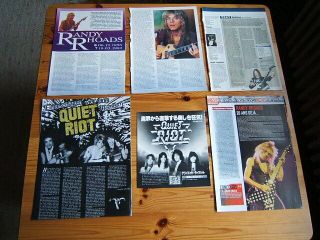 Randy Rhoads Ozzy Osbourne Quiet Riot 28 Great Rare Clippings/poster 80 
