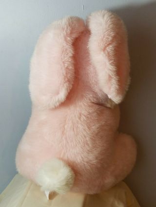 Vintage Dan - Dee Imports pink Bunny Rabbit holding carrot Plush Stuffy16 in 3