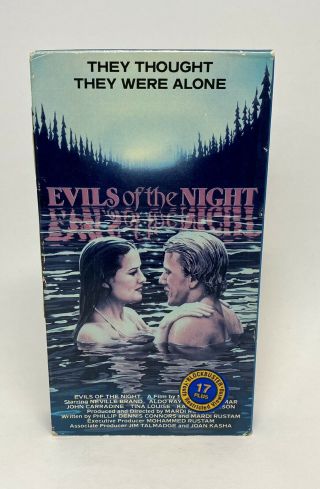 EVILS OF THE NIGHT (VHS) RARE HORROR w John Carradine (BURIED ALIVE,  MONSTROID) 2