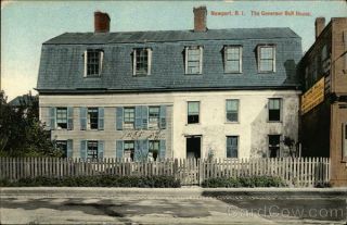 Newport,  Ri The Governor Bull House Leighton Rhode Island Antique Postcard