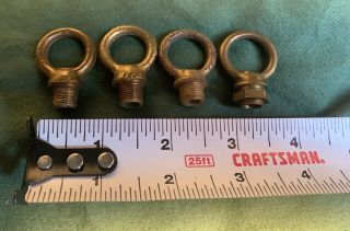 4 Antique Vintage Brass Chandelier Light Fixture Socket Loop Parts