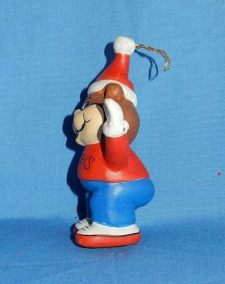 Shoney ' s Big Boy Bear Ceramic Christmas Ornament - RARE 3