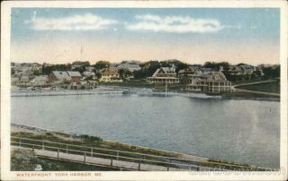 1916 York Harbor,  Me Waterfront Maine Putnam Grocery Co.  Antique Postcard Vintage