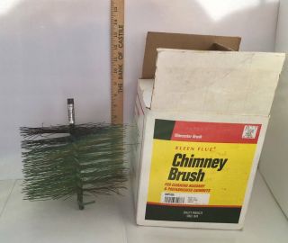 Vintage Worcester Kleen Flue Square Chimney Brush 8 " Steel Cleaning Sweep Kf - 88