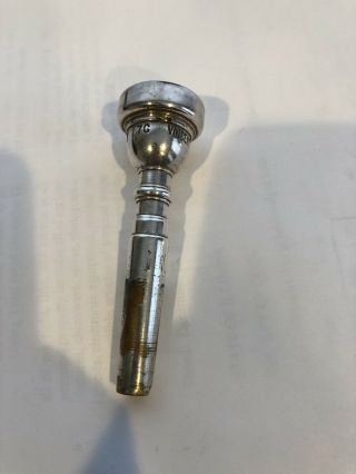 Rare Vintage Vincent Bach Corp Mt Vernon Ny 7c Mouthpiece Trumpet Silver Plated