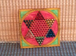 Dollhouse Miniatures 1:12 Vintage Chinese Checkers Board