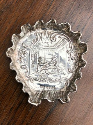 Victorian Silver Pin Tray 20g Of Historical Interest