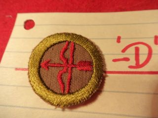 Rare 1942 - Ww2 Type D " Archery " Merit Badge