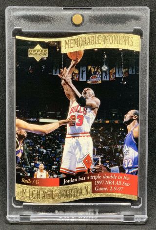1997 - 98 Upper Deck 1 Of 10 Memorable Moments Michael Jordan Bulls Sharp Rare