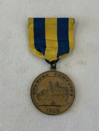 Rare 1898 Spanish American War Navy Medal.