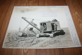 Rare 1924 Marion Power Shovel Model 21 Photo From Advertising Dept Ohio