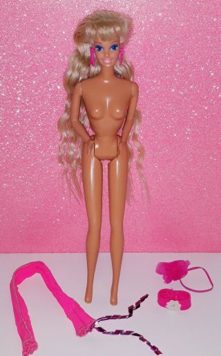 Barbie Doll PoupÉe Totally Hair N° 1112 Mattel 1991 Nude Vintage