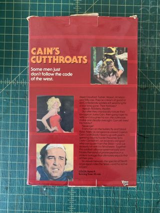 CAIN ' S CUTTHROATS VHS VIDEO GEMS BIG BOX western Action DRAMA comedy RARE HTF 2