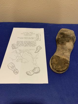 VERY RARE Authentic US Civil War Union Soldier’s Boot Dug In Tennessee CSA CS 3
