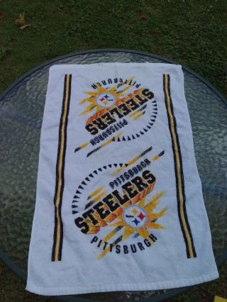 Rare White With Black & Gold Pittsburgh Steelers Terrible Towel