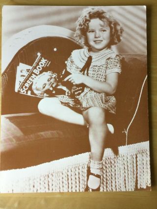 Large Rare Vintage Photograph Poster Of Shirley Temple