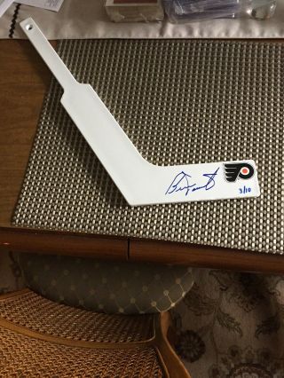 Philadelphia Flyers Bernie Parent Signed Mini Goalie Stick Le /10 Hof Rare