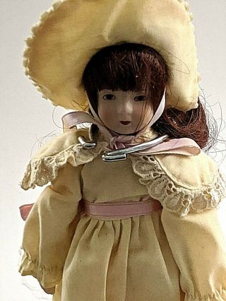 Vintage Russ Porcelain Doll With Stand,  Months To Remember,  July,  10 " Tall,