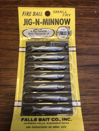 Vintage Falls Bait Co Fire Ball Jig - N Minnow Number 4 Small Fry