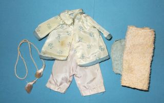 Vintage Vogue 8 " Ginny Doll 2 - Piece Taffeta Lounging Outfit W/towels 1952