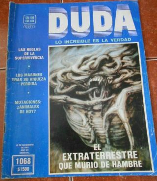 Duda Comic Pulp Ufo Alien In Topeka Usa Sci Fi Poltergeist H G Giger Cover Rare