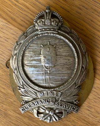 Rare Vintage Ww1 Royal Navy Mine Clearing Clearing Badge.  Militaria