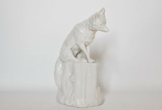 Antique Nymphenburg Fox on Tree Stump Porcelain Figurine 530 RARE 2