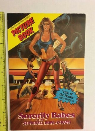 1987 Sorority Babes In The Slimeball Bowl - O - Rama Promo Picture Book Rare