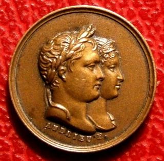 The Birth Of The King Of Rome Very Small Rare Medal By Andrieu & Denon