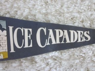 1940 ' s ICE CAPADES Mickey Mouse Minnie Mouse Donald Duck Disney Pennant RARE 3