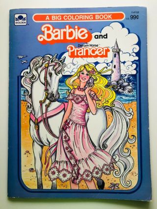 Vintage Barbie And Prancer 1984 - A Big Coloring Book