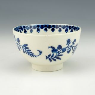 Antique Early English Porcelain - Oriental Inspired Blue & White Tea Bowl 2