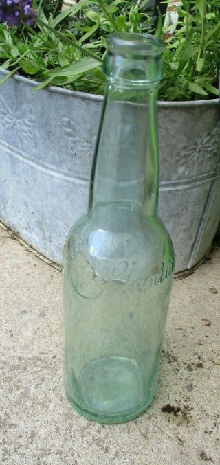 Rare Vintage John Stanton Brewing Co.  Troy N.  Y.  13 1/2 Oz Green Beer Bottle