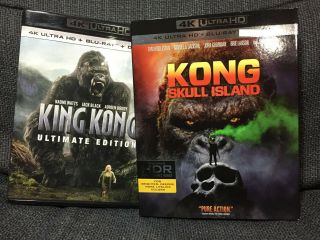 Kong: Skull Island 4k Bluray With Rare Slipcover & King Kong 4k - No Digital