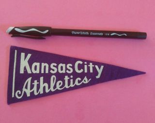 1950’s Kansas City Athletics Mini Pennant Very Rare 5 1/2” - 2 1/2”