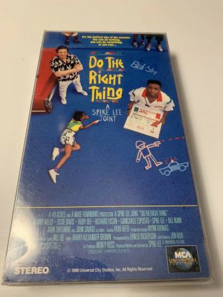 Do The Right Thing Vhs Vcr Video Tape Movie Danny Aiello,  Spike Lee Rare