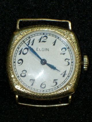 Antique Art Deco 1923 Elgin Gold Filled Wrist Watch Ladies