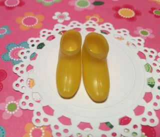 Vintage Barbie Francie Skipper Yellow Ankle Boots Japan List Of Outfits