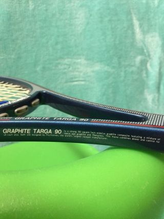 Rare pro kennex graphite targa 90 4 1/4 grip 3