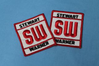 Rare Vintage Nos 1960s Stewart Warner Racing Jacket Patches Usac S.  C.  C.  A.