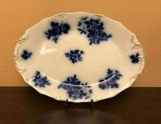 Antique Flow Blue China Platter W.  H.  Grindley & Co England
