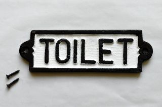 Vintage Style Cast Iron Railway Station Toilet Door Sign Plaque Pp2