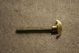 1 (one) Vintage,  Antique Metal Closet Twist Turn Thumb Door Knob Threaded Spindle