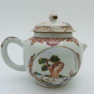 Chinese Famille Rose Porcelain Teapot And Cover,  18th Century Qianlong Period